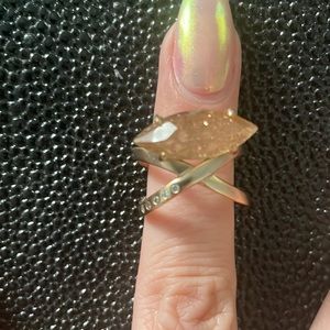Kendra Scott Gold Dusted Glass ring